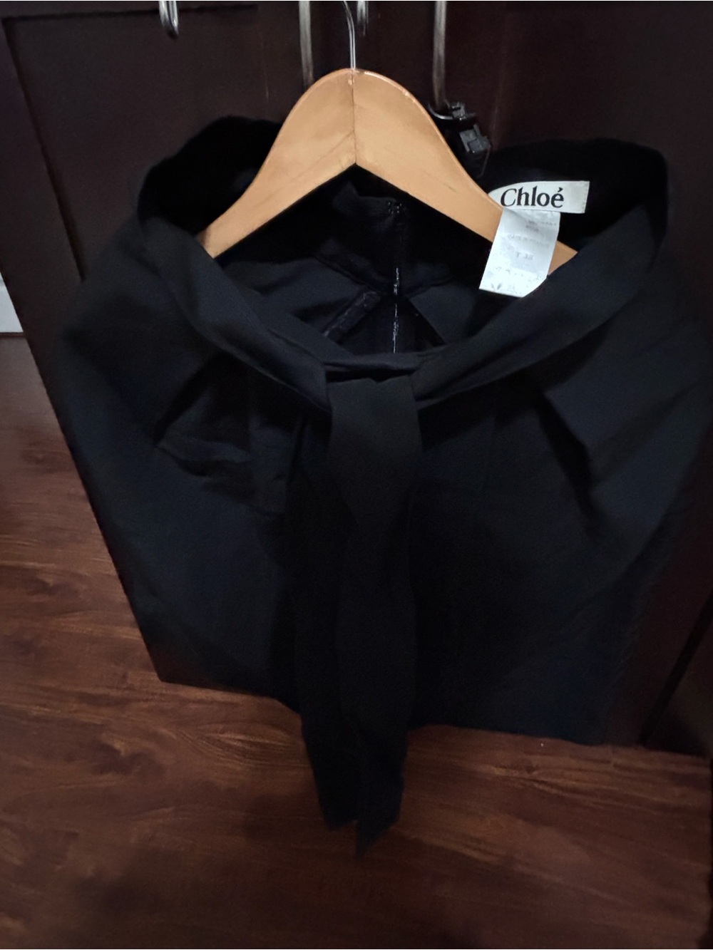 Chloè Black Tie-Waist Skirt